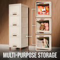 4-Tier Plastic Storage Cabinet