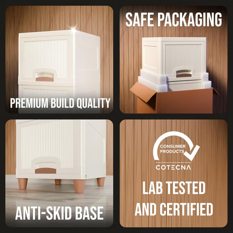 4-Tier Plastic Storage Cabinet