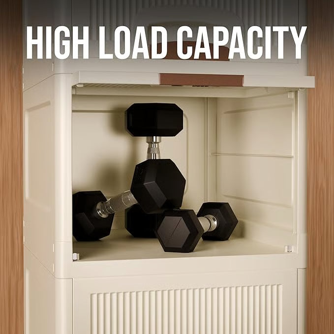 4-Tier Plastic Storage Cabinet