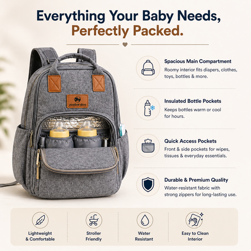 Waterproof Diaper Bag Backpack by ZoobieDoo